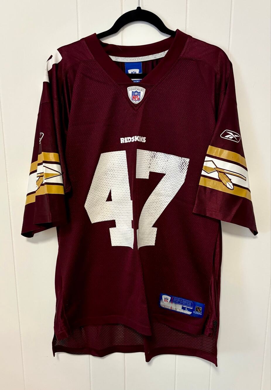 Vtg Washington Redskins Chris Cooley 70th Anniversary Spear Reebok Jersey Sz L